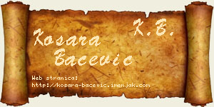 Kosara Bačević vizit kartica